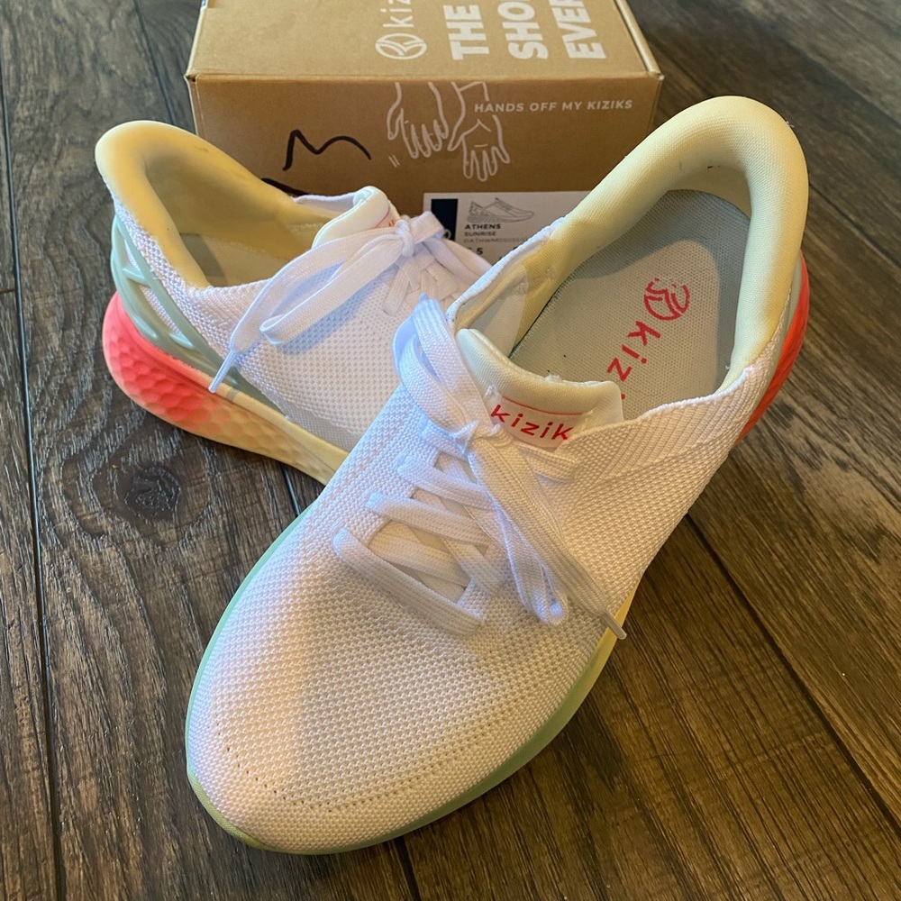 Kizik tennis shoes.